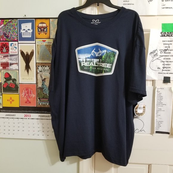 Realtree shirt 4X NWT Built For Adventure trees river mountains logo graphic - Picture 1 of 6